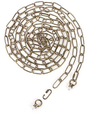 Giluta Antique Bronze Pendant Light Fixture Chain Heavy Duty 15 Feet Chandelier Chain Hanging Extension for Fruit Basket Lantern Plant Supports to 65 lbs Maximum Weight