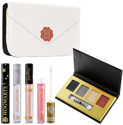 Harry Potter Make Up Set für Mädchen Teenager Frauen - Schminke Set mit Kosmetiktasche (Beiger Buchstabe)