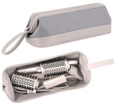 GENCAM Carrying Case for Shark Flexstyle/Dyson Airwrap, Travel Case for Shark HD430 FlexStyle, Portable Travel Storage Bag Compatible with Dyson Airwrap (Light Gray)