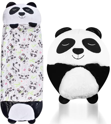 2-In-1Kinder-Schlafsack,Outdoor-Schlafsack,Camping-Schlafsack,Kuscheltierschlafsack Mit Kissen, SchlafsäCke Geschenk FüR Jungen Und MäDchen 160 X 60 cm
