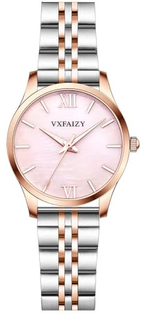 VXFAIZY Damen Einfachheit Uhr Wasserdicht Casual Armbanduhr für Frauen