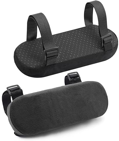 LUHOCIY 2 Stück Armlehnen Polster, Armlehnen Polster, Armlehnenschoner, rutschfeste, Ergonomische Armlehnenpolster Für Büro- Und Gaming-Stühle Weiche, Elastische Baumwolle, Leicht Zu Reinigen