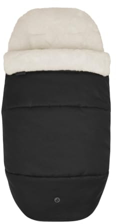 Maxi-Cosi kuschelig weicher 2-in-1 Fußsack, geeignet für alle Maxi-Cosi Kinderwagen, auch als Sitzpolster verwendbar, ab der Geburt bis ca. 3,5 Jahre, Eco Care Stoffe, Twillic Black