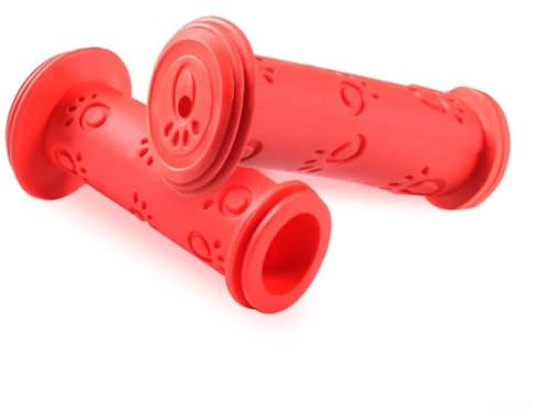 Poignées de guidon de vélo antidérapantes et imperméables en caoutchouc pour enfants, (rouge)