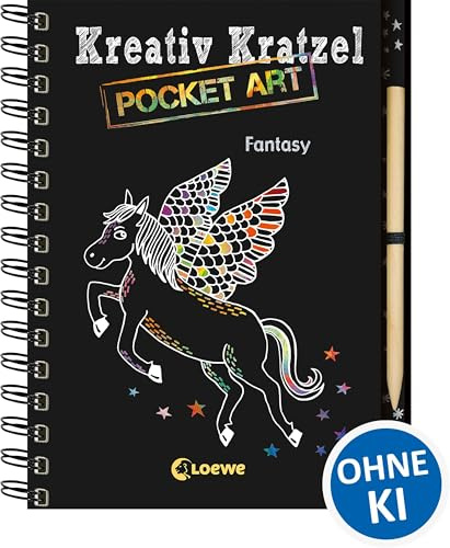Kreativ-Kratzel Pocket Art: Fantasy: Kritz-Kratz-Beschäftigung für Kinder ab 5 Jahre (Kreativ-Kratzelbuch)