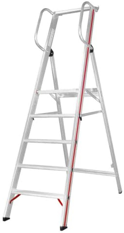 HYMER Plattformleiter mit Handlauf, 10 Stufen, 808010
