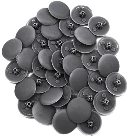 Snap-On Bifix Cover Caps to Use with Phillips Ph2 & Pozidrive Pz2 Pozi Screws - Pack of 50 Biffix Covers : Medium Slate