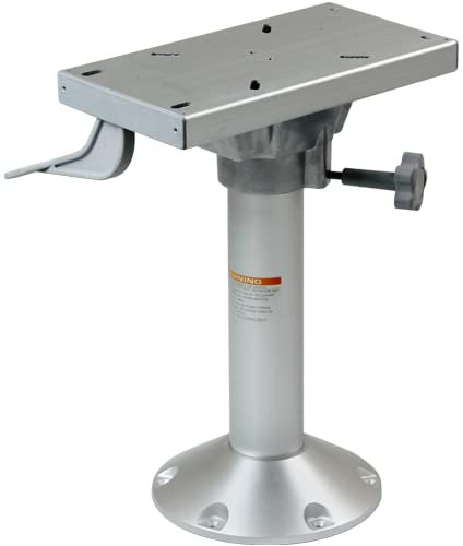 PONTTOR Stuhlfuß mit Schlitten für Bootssitz Bootsstuhl Steuerstuhl, feste Höhe 33 cm