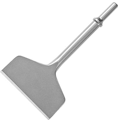 SPKLINE 4 Inch Wide Air Chisel Bit, Pneumatic Tile & Thinset Scaling Chisel - 0.401 Inch Shank, Wall & Floor Tile Remover, Floor Scraper, Works with Air Hammer (4” X 7.5”)