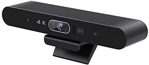 CalmGeek 4K Kamera USB Webcam HD Videokonferenz Kamera mit Mikrofon und Lautsprecher AI Face Tracking Autofokus 360° Voice Pickup Plug & Play Kompatibel mit Windows Android Mac für Videokonferenz /