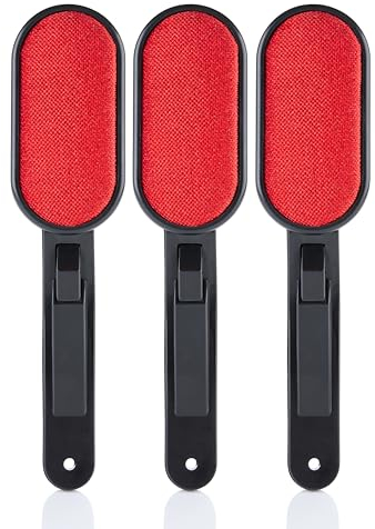 Minky Velvet Lint & Hair Removing Clothes Brush, Reusable Velvet Lint Brush for Clothes and Furniture, Pet Hair Remover, Designed for Left and Right-Handed Use (3)
