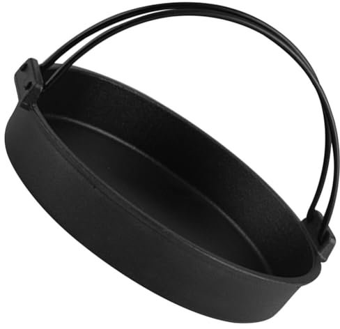 HOLIDYOYO Pot à Sukiyaki Fonte Avec Double Poignée Ustensile De Cuisine Pratique Pour Cuisine Intérieure Et Extérieure Et Facile à Nettoyer