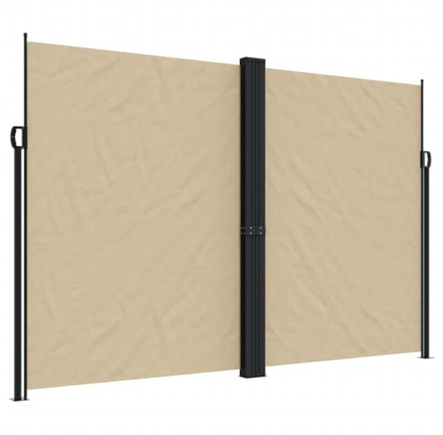 vidaXL Tenda da Sole Laterale Retrattile Beige 220x1200 cm, Schermo Privacy da Giardino, Schermo Privacy da Balcone, Tenda da Sole