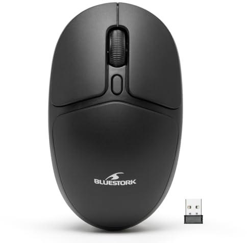 Bluestork - M-WL-OFF25 - Souris sans Fil Dongle USB 2.4 GHZ - Souris Bluetooth Format Ultra Compact - sans Fil silencieuse, Ambidextre, 1600 Dpi, Confortable - PC & Mac - New