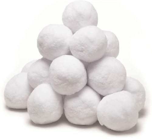 Veeteah Künstliche Schneespielzeugbälle für Kinder, Schneeballkampfset für drinnen und draußen,Realistische künstliche Schneebälle 50 Stück - Künstliche Schneebälle für Indoor-Spaß mit Vliesbeutel für