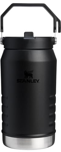 Stanley IceFlow 2.0 Flip Straw Jug with Handle 64 oz | Twist On Lid and Flip Up Straw | Leakproof for Travel and Sports | Insulated Stainless Steel | BPA-Free | Black 2.0