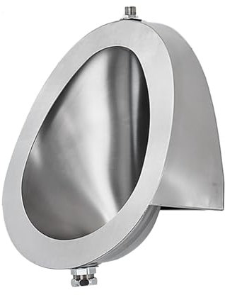 Urinal aus Edelstahl 304, an der Wand montiertes kommerzielles Urinal mit hoher Effizienz und Spülung, Urinal für Badezimmertoiletten, öffentliche Toiletten, Urinal für M,Stainless Steel Urinal