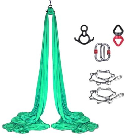 Canopz Yoga Vertikaltuch (8x2.8m) - Yogatuch Zum Aufhängen, Trapez Schaukel, Starke Tragfä higkeit, Sicherer SchutzYoga Schaukel Set, Akrobatik Tuch Aerial Yogatuch Seide F ür Erwachsene