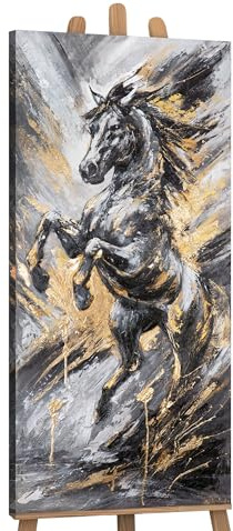 YS-Art Moderne kunstwerke Tiere Kunst mit gold akzenten handgemalt