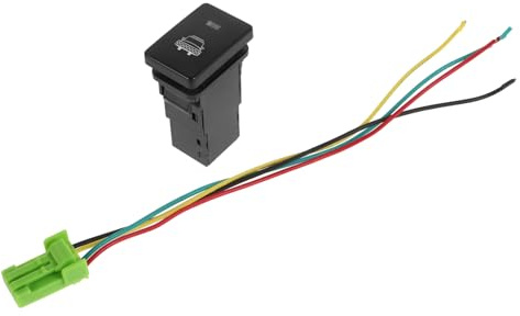 SWOOMEY Bouton-poussoir D'interrupteur Noir pour Éclairage Automobile, Plastique Fiable et Facile à Installer, Adapté à L'intérieur de Voiture