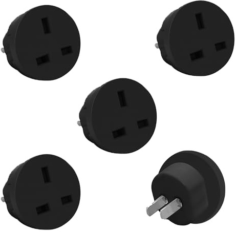 5 pcs USA Travel Adapter,UK to USA Plug Adapter,Travel Adaptor, UK to US Plug Adaptor, UK to US Travel Adaptor suitable for USA