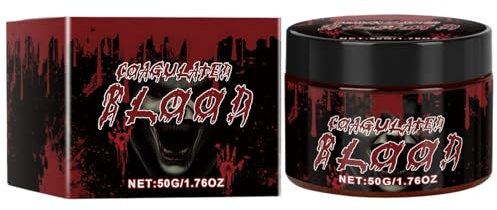 Sangre Falsa | Sangre Goteante,Pintura Corporal 50ml para Disfraces Maquillaje de Cara Adultos y Niños