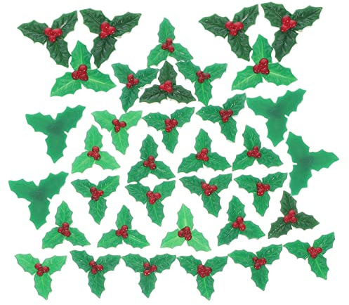 Warmhm 30stücke Teiliges Weihnachtsschmuck Und Beeren Aus Resin Handliche Weihnachtsbaum Tischdeko DIY Zubehör Für Kränze Und Festliche Bastelarbeiten