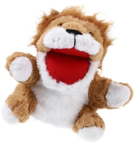 BESPORTBLE Handpuppe Löwe Aus Plüsch Mit Beweglichem Maul Tier-handpuppe Zum Geschichtenerzählen Weich Und Angenehm Tierspielzeug Für Junge Mädchen