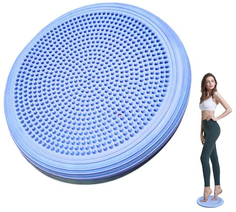 Cojín oscilante, cojín de equilibrio - Cojín de equilibrio para ejercicios de interior,Disco multifuncional con bomba de aire, almohadilla oscilante antideslizante para