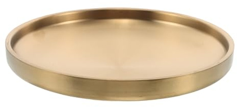 TOPBATHY Cuenco Decorativo Grande y Elegante de Acero Inoxidable Dorado, Centro de Mesa Práctico para Llaves y Baratijas Entrada del Hogar