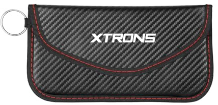 XTRONS Faraday Pouches for Car Keys/Phone, Anti-Theft RFID Signal Blocking Remote Keyless Entry Key Bag, 6 Inch FOB Protection Pouch for Car Security with Sturdy Hook, Black Signal Jammer Blocker