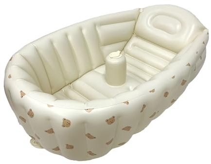 Portable pour - Mini pour, de Piscine, bac de Douche Pliable | de Voyage Gonflable et antidérapante avec Corne de Selle de Creatives Qui