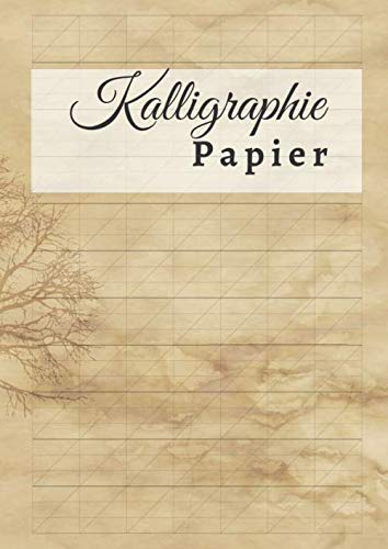 Kalligraphie Papier: DIN A4 Übungsheft | 110 Seiten | Schönschreiben Handlettering Übungspapier Schreibschrift