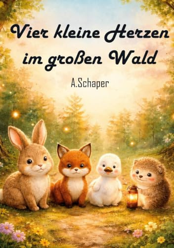 Vier kleine Herzen im großen Wald: Ruhige Einschlafgeschichten