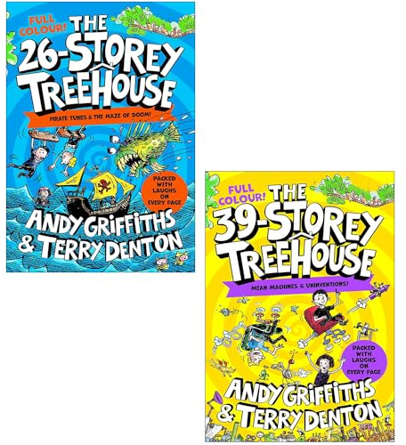 The Treehouse Series Colour Edition 2 Books Collection Set By Andy Griffiths (The 39-Storey Treehouse & The 26-Storey Treehouse)