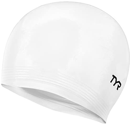 TYR Solid Latex Caps White