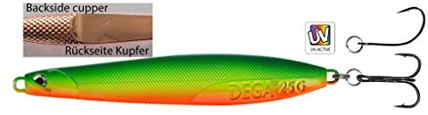 Meerforellen-Blinker Dega Seatrout Björn UVAktiv/Grün Rot Gelb 25g