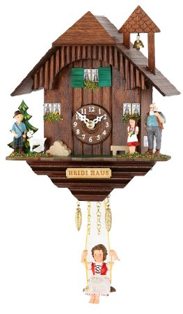 Trenkle Kuckulino Wanduhr Miniatur Schwarzwald mit Quarzwerk und Kuckucksingen TU 2049 SQ