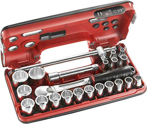 FACOM SL.DBOX412 - Coffret Douilles 1/2 12 Pans Métriques - 22 Pièces