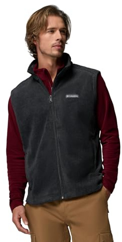 Columbia För Män Steens Mountain väst Fleeceväst, Charcoal Heather, S