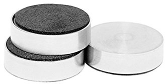 6 Brushed Steel Round Fridge Magnets. Button Shaped Silver Magnets perfor for Fridge, Kitchen, Cabinets, Classrooms and Whiteboards