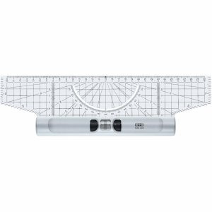 M+R Roll-Lineal 30cm Acrylgals Winkelmesser Lupe