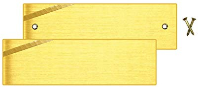 Türschild aus Messing mit Hammerschlag/Diamantschlag, gebohrt/ungebohrt mit UV-Druck (links oben, 150x45)