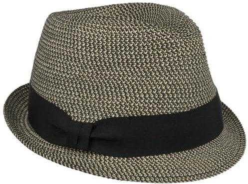 Seeberger Katalia Trilby Strohhut Damenhut Sommerhut Strohtrilby Damen - mit Ripsband, Ripsband Frühling-Sommer Sommer - One Size schwarz