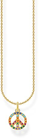THOMAS SABO Damen-Kette 925er Silber Farbstein 32022503