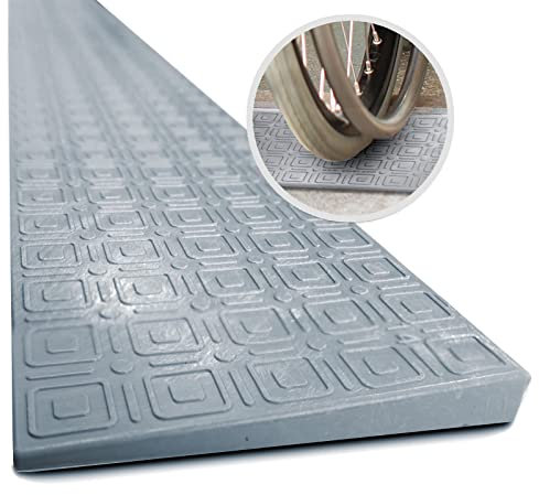Rampenmatte Easy RAMP - Rollstuhlrampe aus Gummi für Schwellen - Schwellenrampe für Barrierefreiheit - 100 cm Breite zuschneidbar - Stärke 36 mm, Tiefe 20 cm
