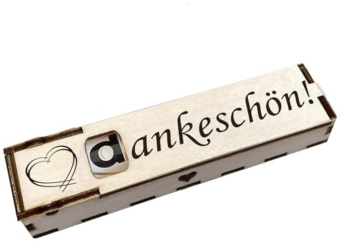 Duplo Holzbox mit Schokoriegel Geschenkbox aus Holz mit Gravur Spruch Dankeschön! Danke Geschenkidee