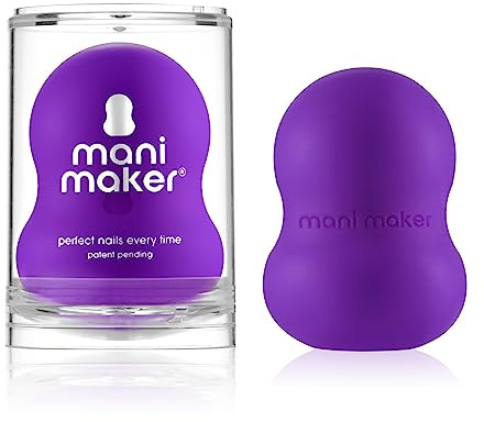 Mani Maker Universal Nail Polish Grip for Precision Painting Perfect for DIY Manicures, Nail Artists, and Professionals - Easy to Use, Suitable for Righties and Lefties - 4 Fun Colors (violet)