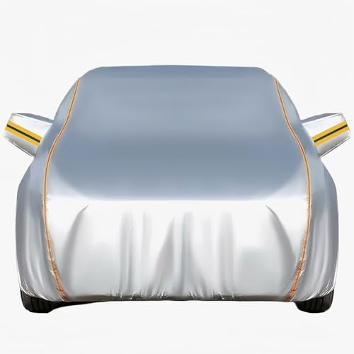 Autoplane Passend Für Audi Q3 Plane Wasserdicht Autoschutzhülle Atmungsaktiv Vollgarage Autoplane Für Regen Sonne Staub Schutz Auto Abdeckplane Abdeckung (Color : Silver, Size : Q3(2020-2022))