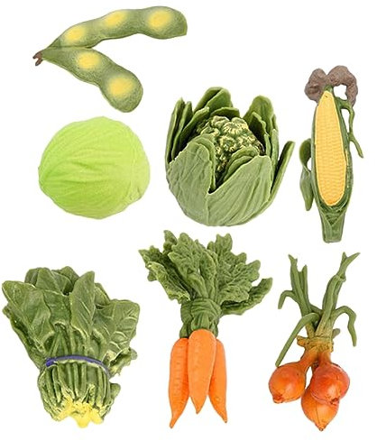 MUCKLILY Ornament 1 Satz Kunstgemüse atives Gemüse Realistisches Gemüsemodell Simulation Gefälschter Gemüsemodelle Lebensechtes Gemüse Fotorequisiten Spinat Kleinkind Karotte Plastik